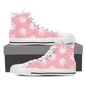 Dank Master Weed High Top Canvas Shoes - Pink
