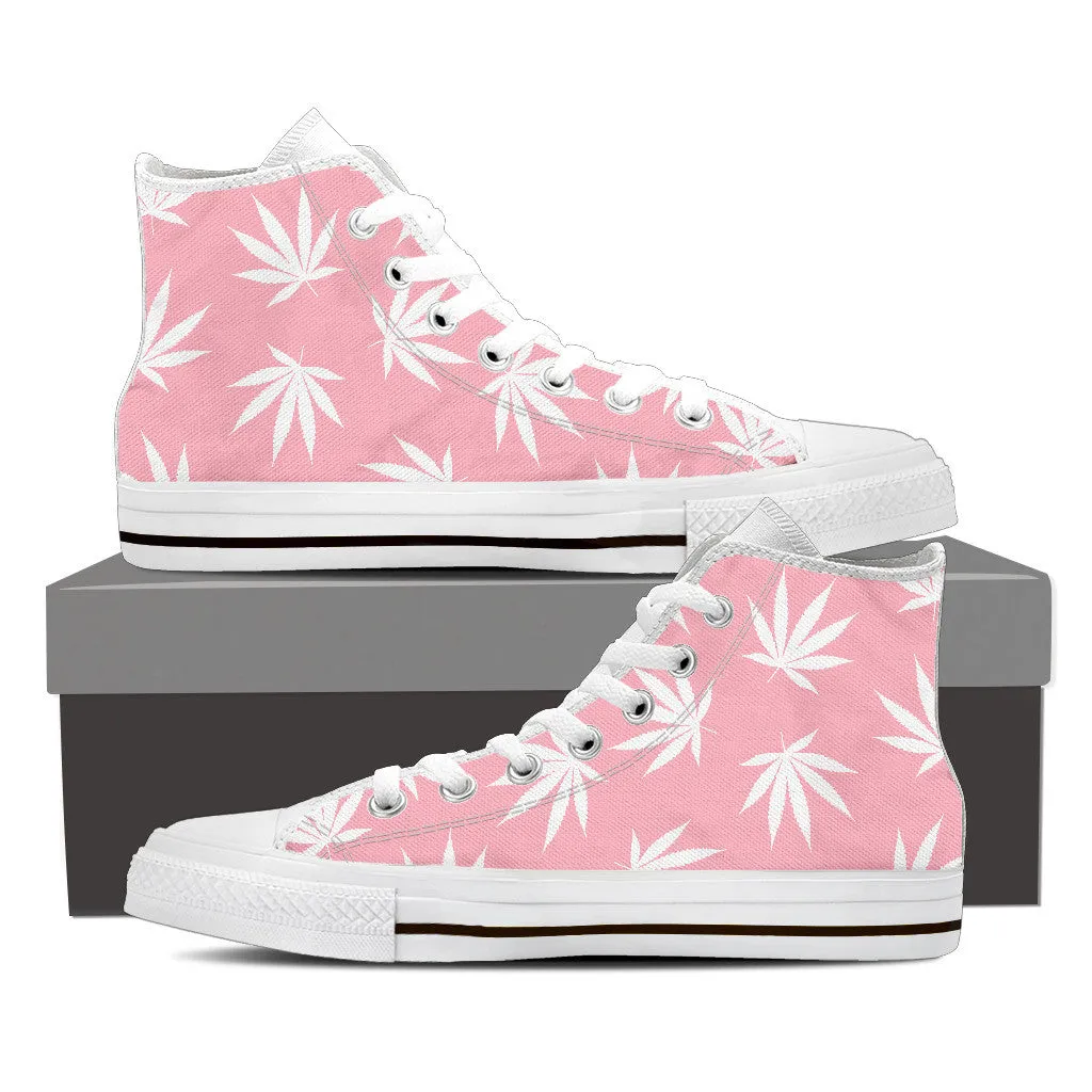 Dank Master Weed High Top Canvas Shoes - Pink