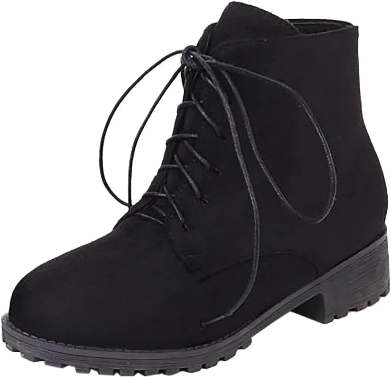 Fall Boots Women Ankle Comfortable Booties for Women Lace Up Ankle Boots Mens Casual Boot Casual Round Head Slip on Pointed Toe Leather Casual