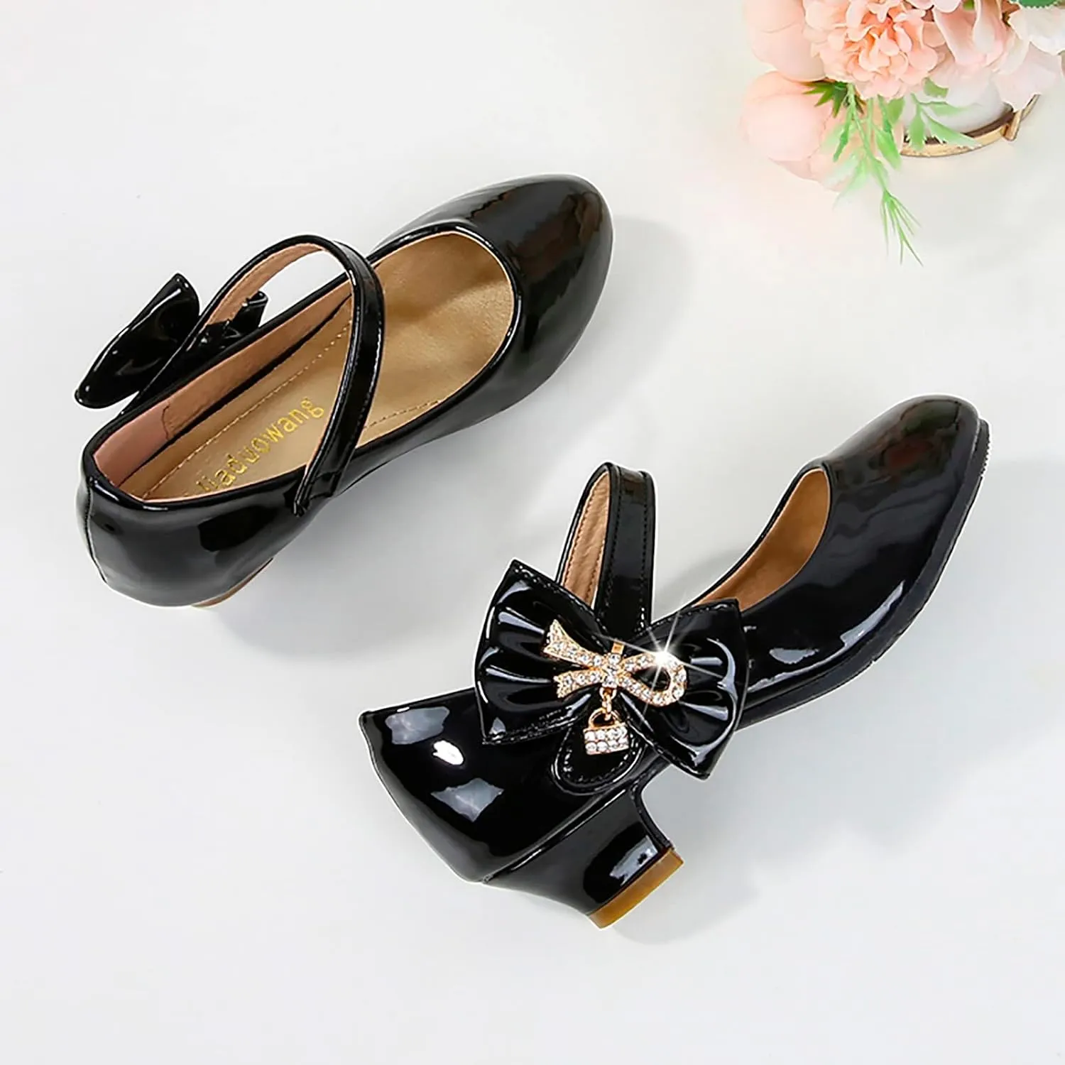 Girls High Heeled Shoes Children Leather Shoes Primary School Mary Jane Dress Shoes Sandals for Girls