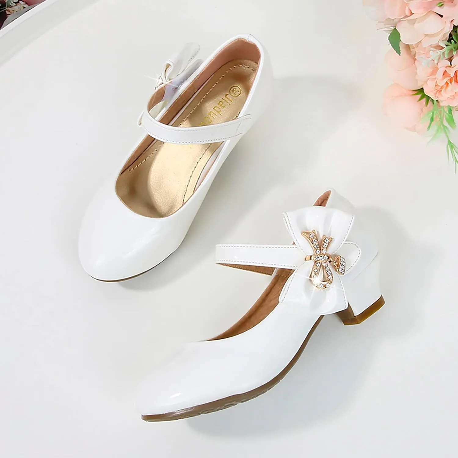 Girls High Heeled Shoes Children Leather Shoes Primary School Mary Jane Dress Shoes Sandals for Girls