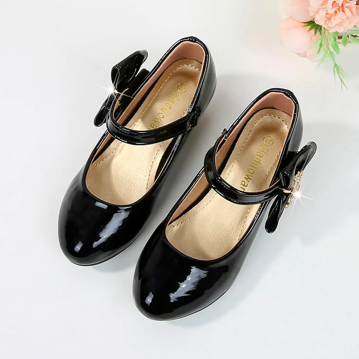 Girls High Heeled Shoes Children Leather Shoes Primary School Mary Jane Dress Shoes Sandals for Girls