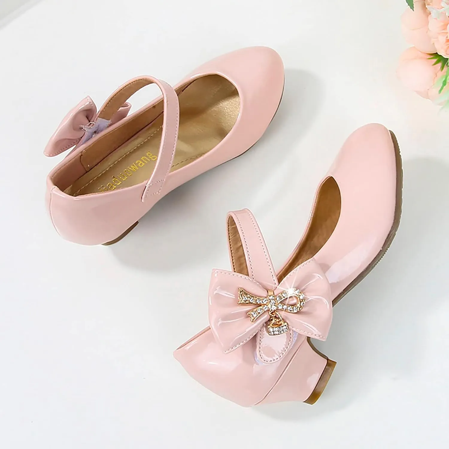 Girls High Heeled Shoes Children Leather Shoes Primary School Mary Jane Dress Shoes Sandals for Girls