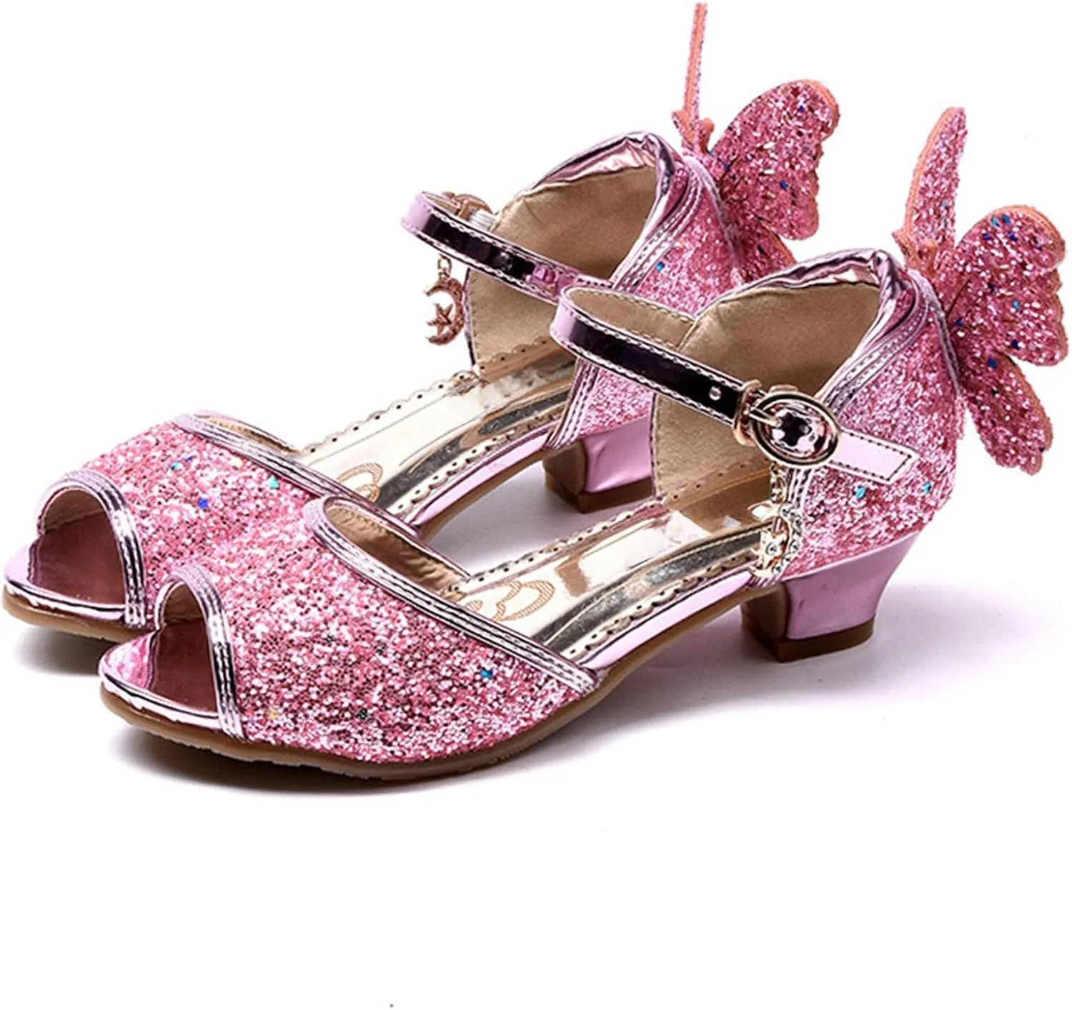 Girls High Heels Blue Children's Sandals Shoes for The Children Sandals for Girl White Toddler Girls