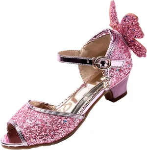 Girls High Heels Blue Children's Sandals Shoes for The Children Sandals for Girl White Toddler Girls