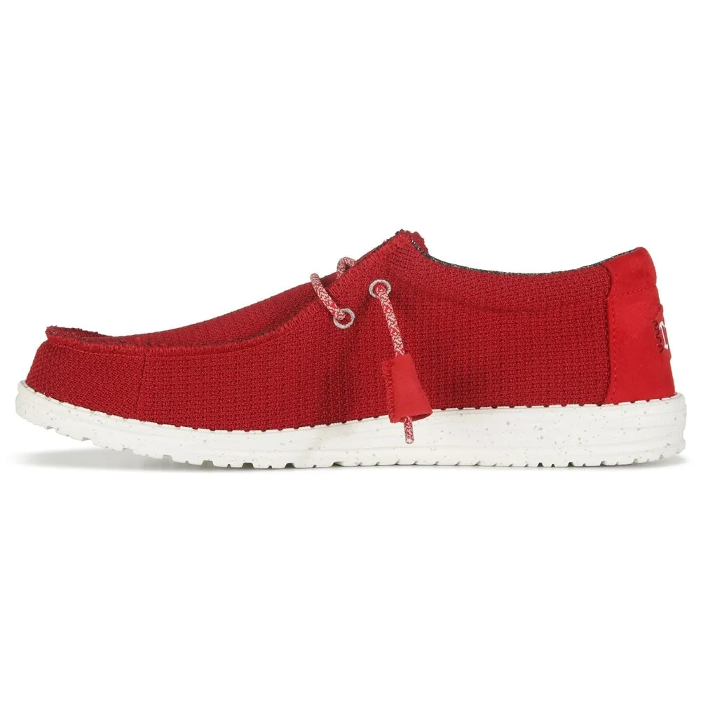 Heydude Men's Wally Sox Casual Shoes Medium/Wide Red