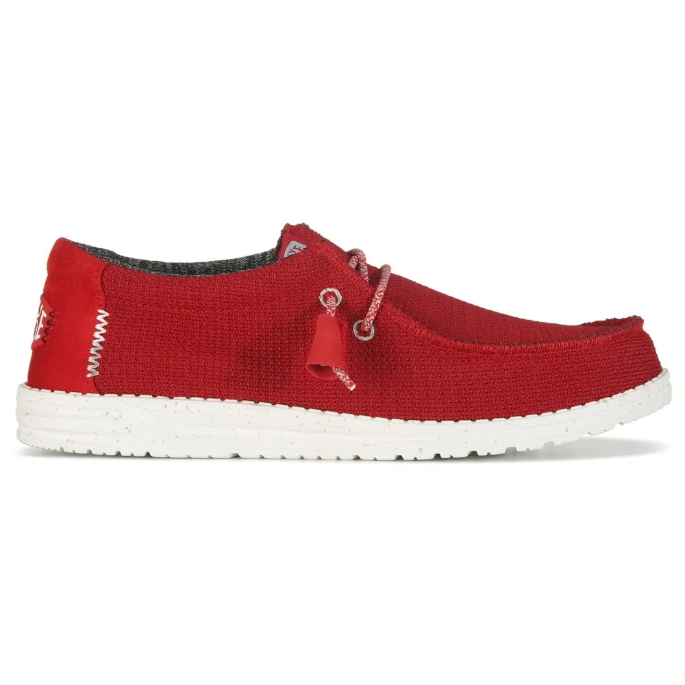 Heydude Men's Wally Sox Casual Shoes Medium/Wide Red