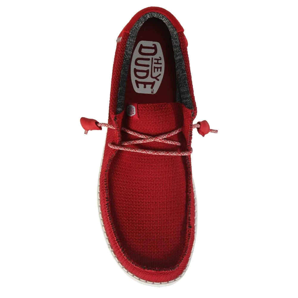 Heydude Men's Wally Sox Casual Shoes Medium/Wide Red