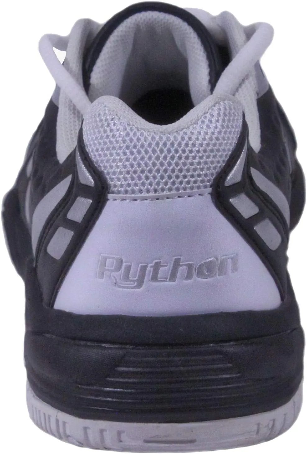 Python Deluxe Indoor Court Shoes (Racquetball, Squash, Badminton, Indoor Pickleball, Volleyball) (Low & Mid) (Black & White Colors) (Non-Slip) (Non-Marking)