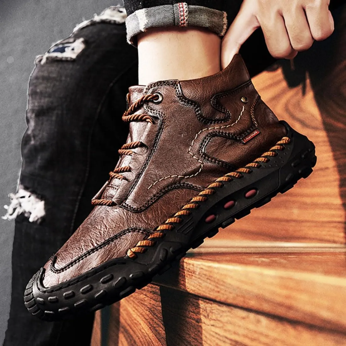 Tanners Shoes Men, Lightweight Comfortable Leather Stylish Walking Driving Casual Shoe, for Work & Casual Wear