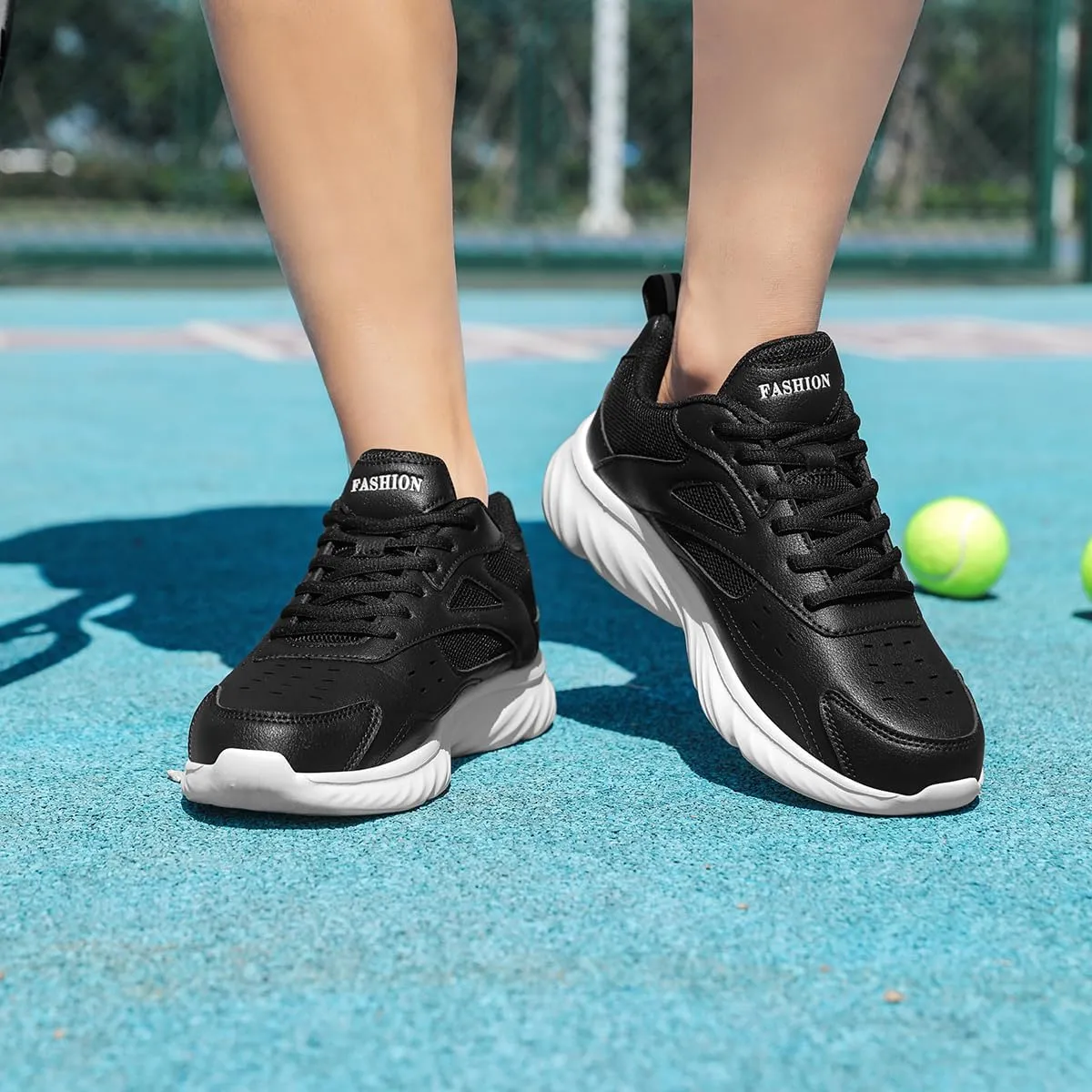 Tennis Shoes - Womens & Mens Non Slip Pickleball, Lightweight Fashion Indoor/Outdoor Court & Casual Walking, Volleyball Shoes